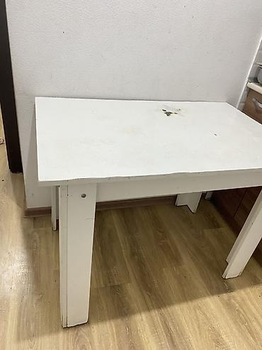 mətbəxt stol stulları: Mətbəx üçün, İşlənmiş, Açılmayan, Dördbucaq masa, 2 stul — 3