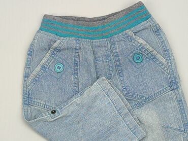 legginsy jeansowe: Denim pants, 6-9 months, condition - Fair