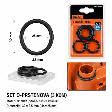 KMT Gumena za vrata i prozore 9368849 Set O-prstenova za zaptivanje