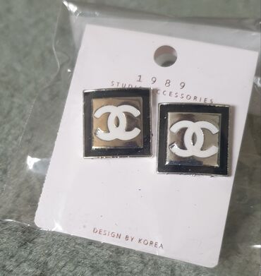 Minđuše: Minđuše na šraf, Chanel, Materijal: Hirurški čelik — 2