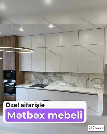 Özəl sifarişlə müasir mətbəx mebeli - Minimalist, xəttsiz fasadlar lalafo.az -da Özəl sifarişlə müasir mətbəx mebeli - Minimalist, xəttsiz fasadlar