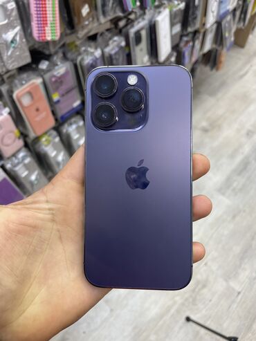 Apple iPhone: IPhone 14 Pro, 128 GB, Deep Purple, Zəmanət, Simsiz şarj, Face ID — 1