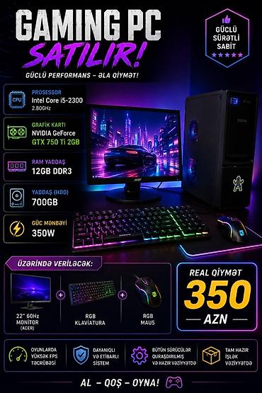 komputer işi: Gaming PC – güclü performans, əla qiymət Texniki göstəricilər: - — 1