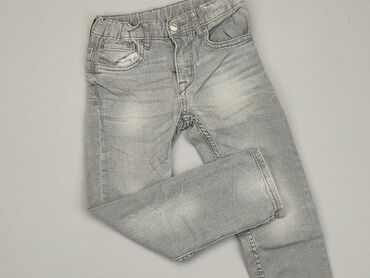 jeansy z wysokim stanem i szerokimi nogawkami: Jeans, H&M, 4-5 years, 104/110, condition - Good