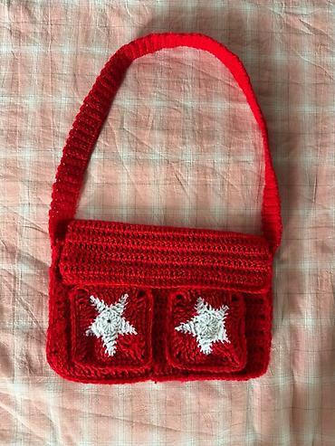 fabric case: Сумка ручной работы / вязаная крючком / акрил / Бишкек Продаю — 2