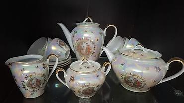 caydan caynik: Çay dəsti, rəng - Ağ, Farfor — 1