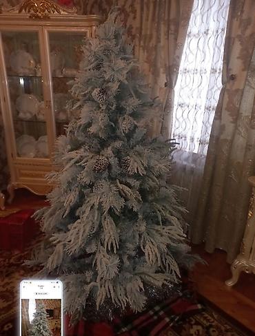 samlar: Qarlı effektli süni Yeni il şam ağacı - Realistik “qar örtüyü” ilə — 1