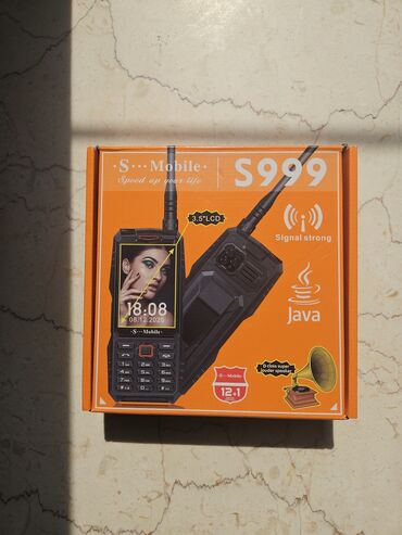 telfonlar işlənmiş: Telefon "S mobile S999" Guclu şebeke cekmeyine maliktir.yenidir.1