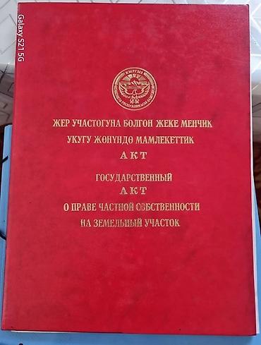участка бишкек: 450 соток, Кызыл китеп — 1