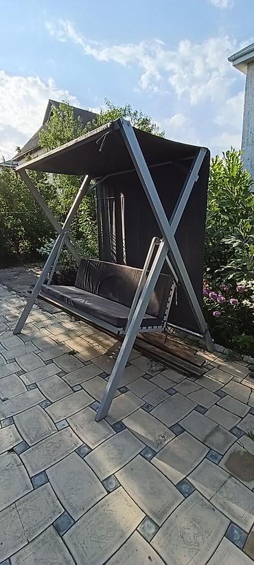 Все для дома и сада: Садовые качели Металл, Со спинкой, С крышей — 2