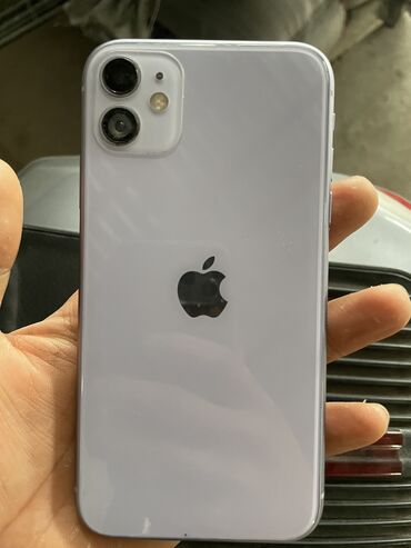 в рассрочку телефон без банка: IPhone 11, Колдонулган, 128 ГБ, Күмүш, Каптама, 100 %