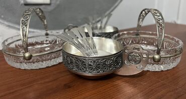 cay: Çay dəsti, rəng - Boz, Şüşə