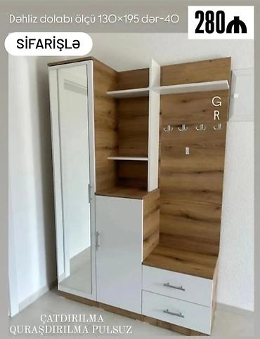 Düz dolab, Dəhliz üçün, Paltar üçün, Açılan, Korpuslu, 1 qapı lalafo.az -da Düz dolab, Dəhliz üçün, Paltar üçün, Açılan, Korpuslu, 1 qapı