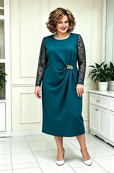 zara haljine midi: Elegantna midi haljina sa čipkanim rukavima 2XL 2XL 4XL Kroj: ravna — 2