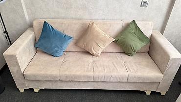 Диваны: Real alıcıya endirim varr!!! Bej rəngli 3 yerlik divan - Minimalist — 3