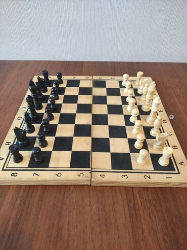 oyun dəsti: Şahmat dəsti hamısı taxta materialdır, ölçü 28x29 #chess