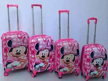 Rančevi, torbe i koferi: Dečiji koferi set – Minnie Mouse motiv - Set od 2 kofera u ružičastoj — 15