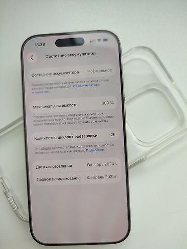 mini iphone: IPhone 16 Pro, Б/у, 256 ГБ, Desert Titanium, Чехол, 100 % — 1