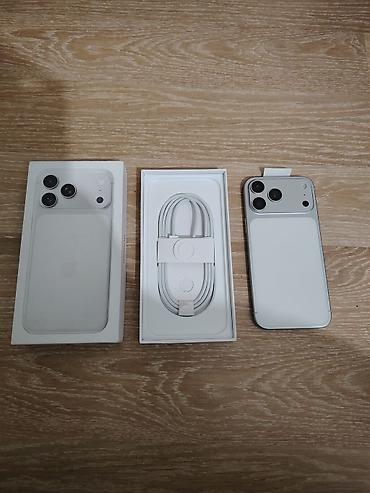 IPhone 17 Pro Max, Б/у, 1 ТБ, Белый, Коробка, 100 %