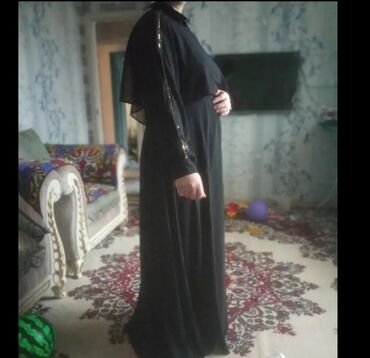 велюровые платья больших размеров: Повседневное платье, Осень-весна, Длинная модель, Прямое, Стандарт