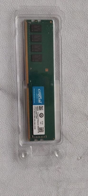 manitor komputer: Operativ yaddaş (RAM) Crucial, 8 GB, 2666 Mhz, DDR4, PC üçün, Yeni