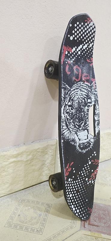 daş val: Skateboard (qrafik “Tiger” dizaynlı) - Gövdə: Qara rəngli lövhə — 4