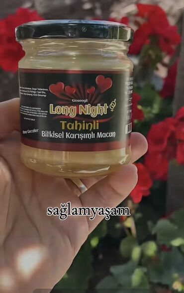 Íran_Pakistan_Dubay_Cosmetic mehsullar: "Long Night" ginsenqli tahinli bitki tərkibli qarışımı macunu. Enerji