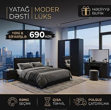 Modern lüks yataq dəsti – şəhər mənzillərinə uyğun minimalist dizayn lalafo.az -da Modern lüks yataq dəsti – şəhər mənzillərinə uyğun minimalist dizayn