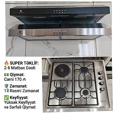 Plitələr və bişirmə panelləri: Qarışıq sobası Quraşdırılan, 4 gözlü, Yeni — 2