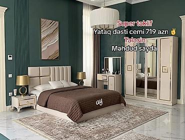 karaca qazan: Yataq dəsti – 719 AZN Zövqlü və müasir interyer üçün nəzərdə tutulmuş — 1