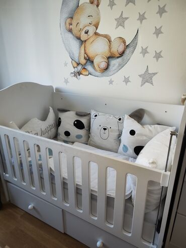 aksa krevetac za bebe: Krevetac za bebe Belis 2 u 1 white. Dimenzije 125x68,5x97,5cm. Jako