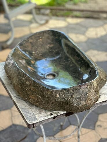 Раковины для ванной: Раковина для ванной, Круглая форма, Материал: Камень, Размер: 6 x 4 см — 2