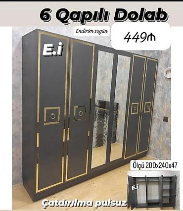 kup 10: Yeni, 6 qapı, Güzgülü, Açılan, Düz dolab — 1