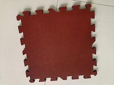 Модульные покрытия, пазлы: Плитка-коврик из резиновой крошки с замком «пазл» для спортивных и — 7