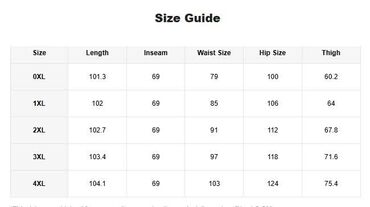 Pantalone: 3XL — 2