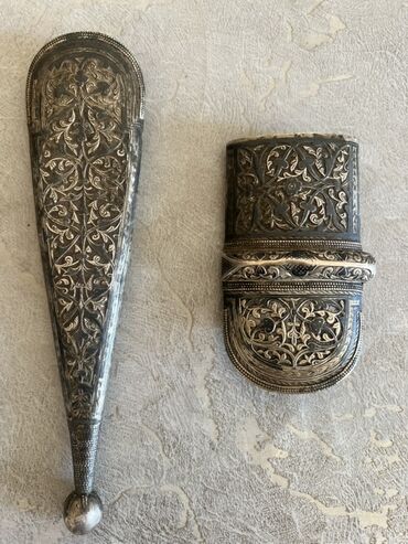 Digər zərgərlik əşyaları: Gümüş üzərində əl işi naxışlı dəst – qədim Şərq motivləri ilə — 4