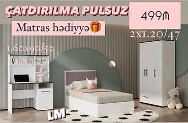 seyf qapi: Uşaq/yeniyetmə otağı üçün mebel dəsti Dəst tərkibi: - Tək nəfərlik — 1