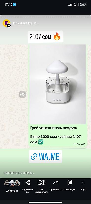 светящийся: Гриб‑увлажнитель воздуха, светящийся ПИШИТЕ НА ВОТСАПП, ОТПРАВЛЮ — 1