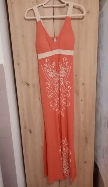 pliš haljine: Color - Orange, With the straps