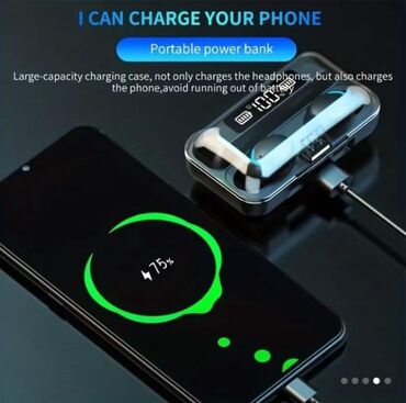 Qulaqcıqlar: Yeni Simsiz (Bluetooth) Qulaqcıqlar, rəng - Qara — 9