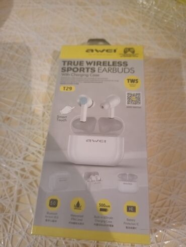 Digər auditexnika: Simsiz (Bluetooth) Qulaqcıqlar, Awei, rəng - Ağ