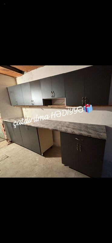 Mətbəx mebeli: *YENİ MƏTBƏX mebeli :-TƏCİLİ SATILIR*‼️ QİYMƏT:-450₼ ÖLÇÜ:-3