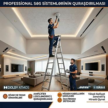 Audio: Səs sistemlərinin quraşdırılması Mixerlər Səs gücləndiricilər Divar — 1