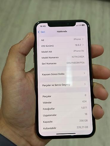 ipad 10.2 qiymeti: IPhone Xs, 256 GB, Qızılı, Face ID — 5