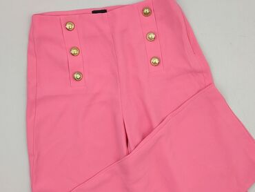 woskowane spodnie z wysokim stanem h m: River Island, Material trousers for women, size M (EU 38)