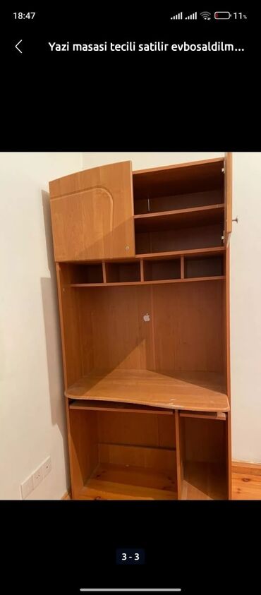 купить круглый стеклянный стол на кухню: Yazı masası çox az istifade edilib bine qəsəbəsi endirm olunacq tecılı at lalafo.az купить круглый стеклянный стол на кухню: Yazı masası çox az istifade edilib bine qəsəbəsi endirm olunacq tecılı