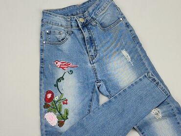 spódniczki jeansowe z kokardkami: Джинси, XS, стан - Ідеальний