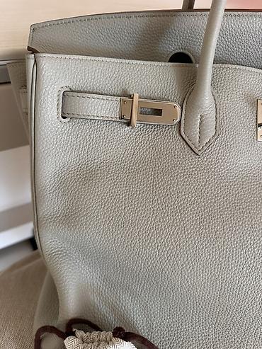 ucuz sumkalar instagram: Hermès Birkin çanta – Togo dəri, açıq boz rəng. Iki dəfə istifadə — 5