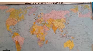rəsm ləvazimatları: Məhsul: “Dünyanın Siyasi Xəritəsi” divar xəritəsi - Dil: Azərbaycan — 1