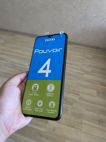 optimal telefon: Tecno Pouvoir 4, 32 GB, rəng - Göy, İki sim kartlı